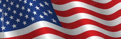 United States Flag Vector Closeup Illustration	