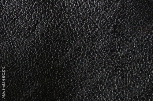 Black leather texture. Black leather with a pattern for design. Black background