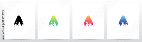 Melted Dripping Letter Logo Design A