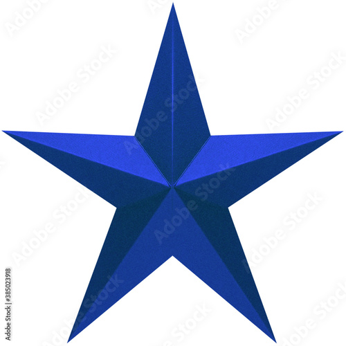 Cuadro en lienzo 3d blue star