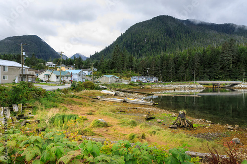 Klemtu, First Nations Kitasoo Xai Xais community, Swindle Island, Great Bear Rainforest, British Columbia, Canada