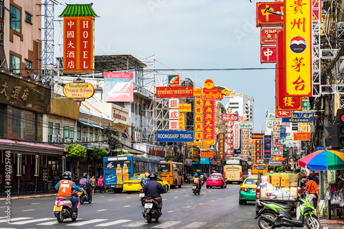 Yaowarat Road in Chinatown, Bangkok, Thailand photo