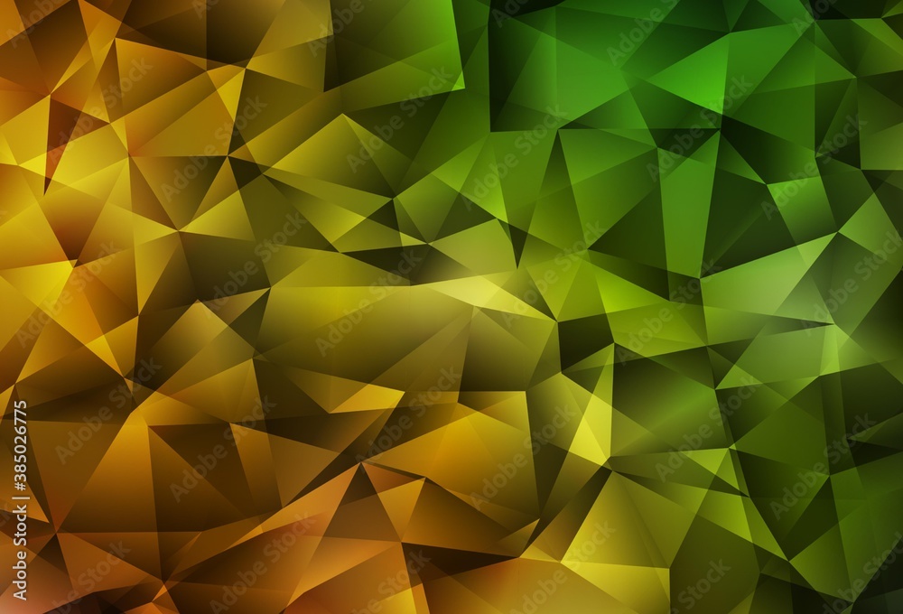 Dark Green, Yellow vector abstract mosaic backdrop. Dark Green, Yellow vector abstract mosaic backdrop.