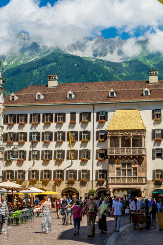 Golden Roof (Goldenes Dachl) balcony, Old Town, Innsbruck, Tyrol, Austria