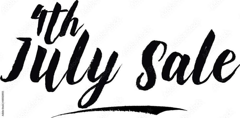 Fototapeta premium 4th July Sale Typography Font For Sale Banners flyers and Templates