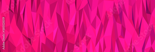 Deep pink abstract background. Geometric vector illustration. Colorful 3D wallpaper.