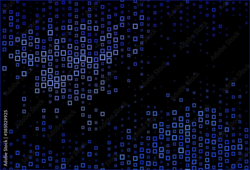 Dark BLUE vector background with rectangles.