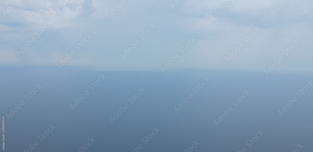 clouds over water