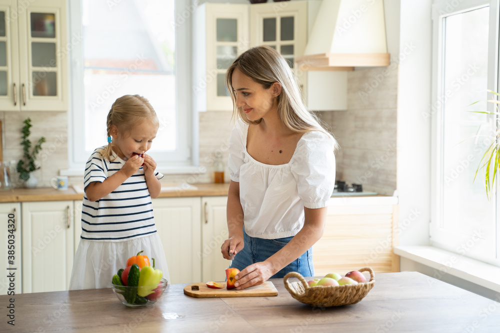mom and child in the kitchen mom and child in the kitchen