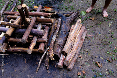 Fototapeta Naklejka Na Ścianę i Meble -  pile of firewood