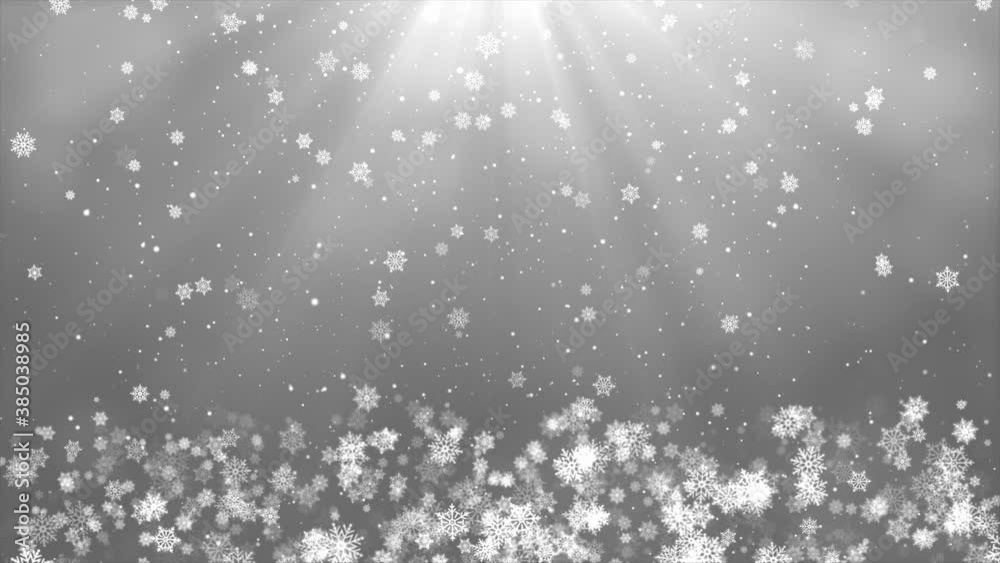 Silver Sparkling Lights Festive Loop Snow background with texture. Abstract Christmas twinkled bright bokeh defocused and Falling stars. Winter Card or invitation Silver Sparkling Lights Festive Loop Snow background with texture. Abstract Christmas twinkled bright bokeh defocused and Falling stars. Winter Card or invitation