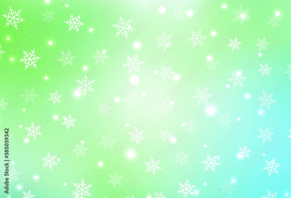 Light Green vector pattern in Christmas style.