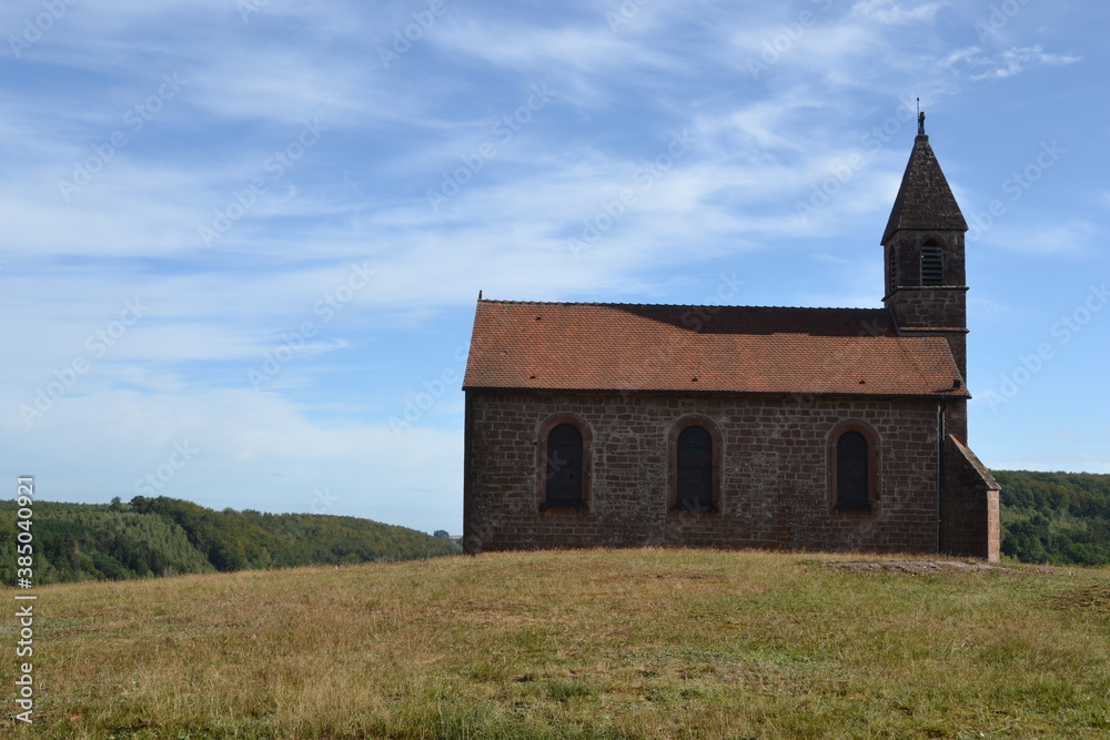 chapelle sur les hauteurs de Saint Quirin en Moselle, Chapelle-Haute les sept roses