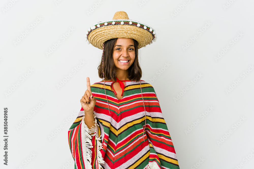 Young mexican woman isolated on white background Young mexican woman isolated on white background