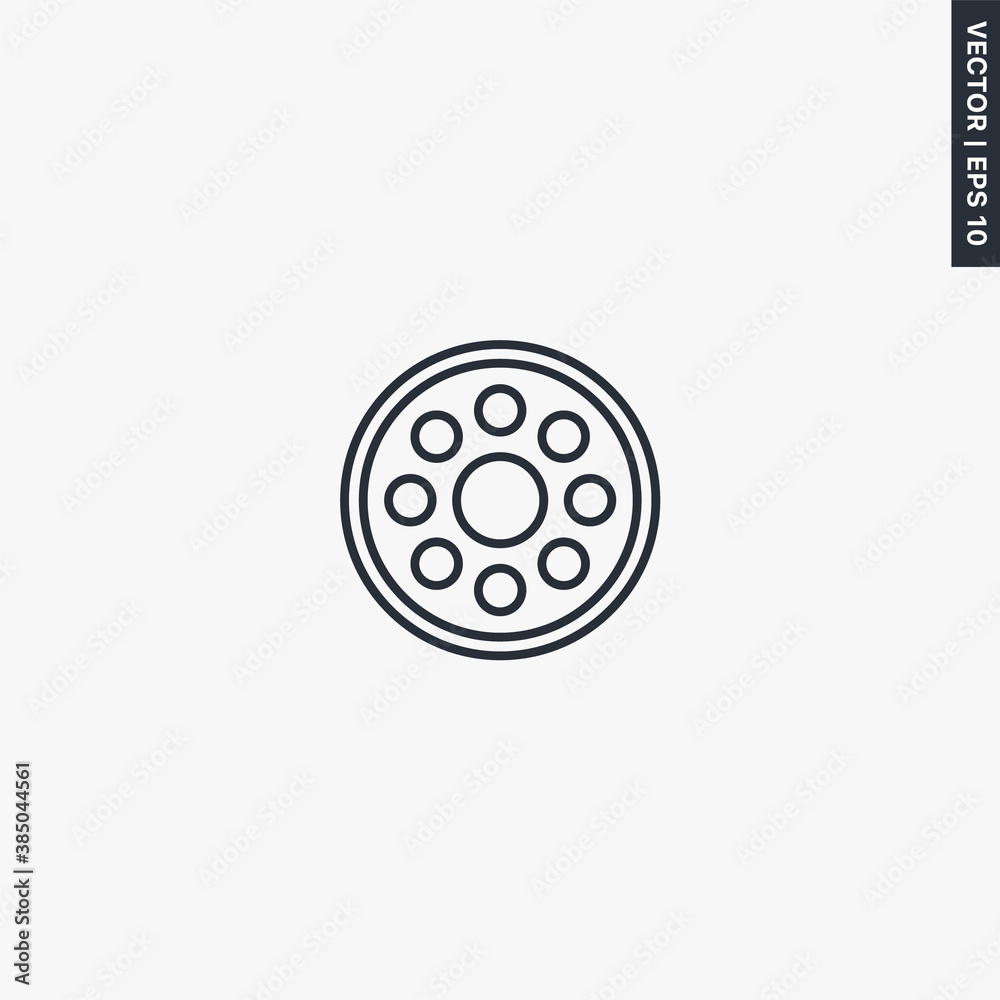 Clutch part, linear style sign for mobile concept and web design Clutch part, linear style sign for mobile concept and web design