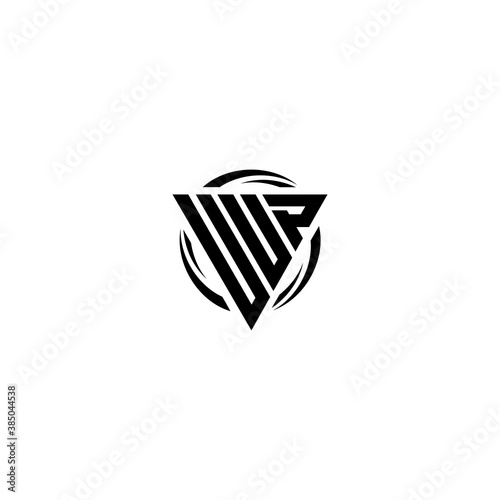 Initial UUP triangle monogram cool modern logo
