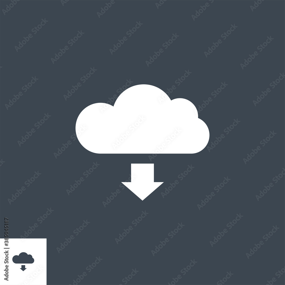 Cloud Storage related vector glyph icon. Isolated on black background. Vector illustration. Cloud Storage related vector glyph icon. Isolated on black background. Vector illustration.