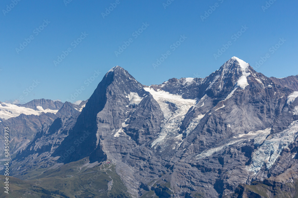 Majestic beautiful mountains view on Swiss Alps, beauty of fresh green nature, Switzerland