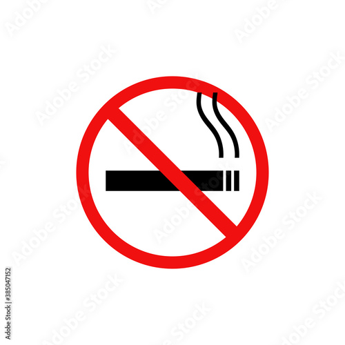 No smoking sigm symbol. Vector stop flat icon. Isolated ban illustration