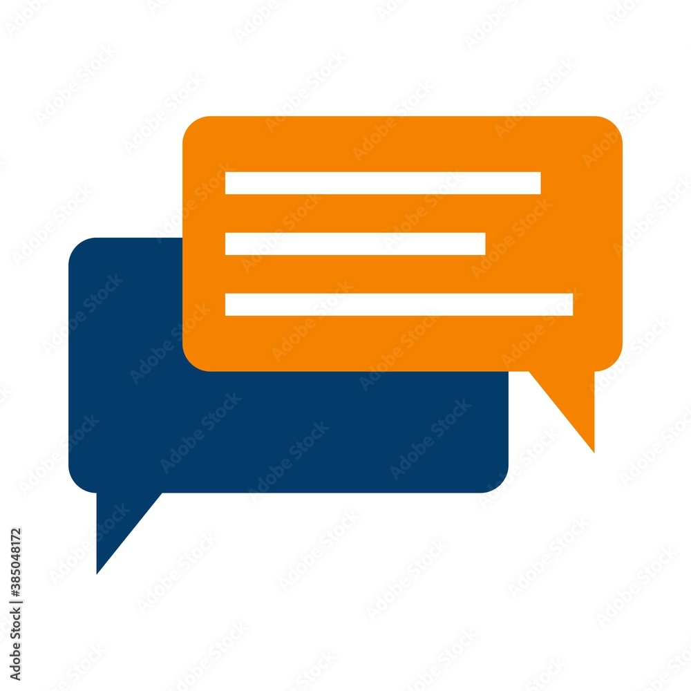Chat icon isolated on white background. Vector illustration Chat icon isolated on white background. Vector illustration