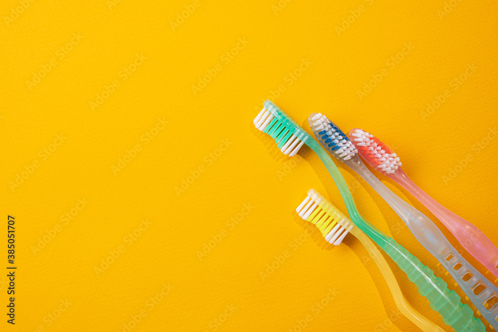 Set of four toothbrushs Set of four toothbrushs