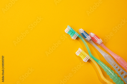 Set of four toothbrushs