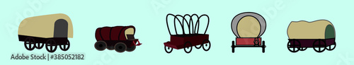 Carriage vector vintage transport with old wheels and antique transportation illustration set of royal coach and chariot or wagon for traveling isolated on blue background