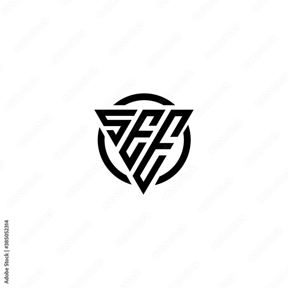 Initial SEE triangle monogram simple clean modern logo Initial SEE triangle monogram simple clean modern logo