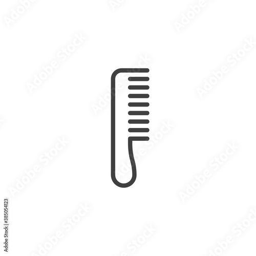 Comb line icon. linear style sign for mobile concept and web design. Hair brush outline vector icon. Symbol  logo illustration. Vector graphics