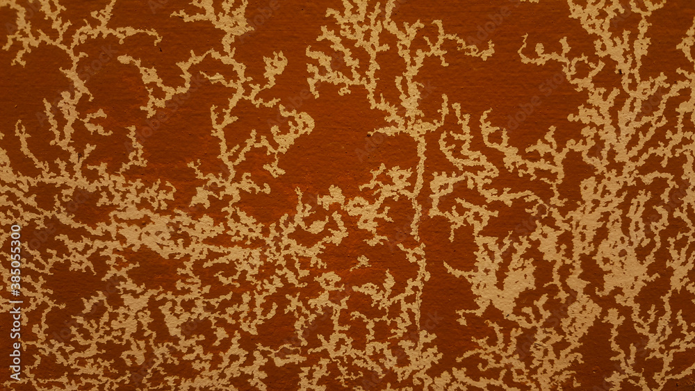 Brown paint Background cracked and peeling on the wall due to the influence of weather conditions for a long time Brown paint Background cracked and peeling on the wall due to the influence of weather conditions for a long time