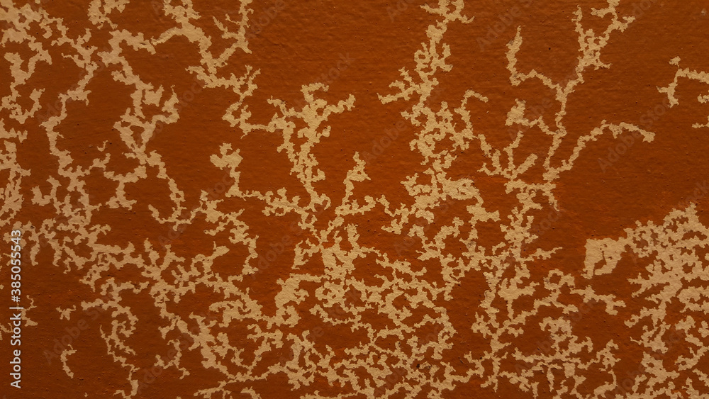 Brown paint Background cracked and peeling on the wall due to the influence of weather conditions for a long time Brown paint Background cracked and peeling on the wall due to the influence of weather conditions for a long time