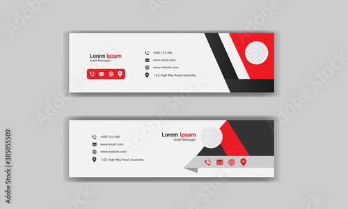 Email signature template design. Corporate mail business email signature banner	