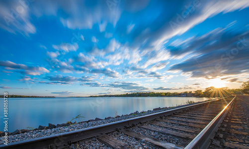 Konstfotografi Sunset on the Tracks