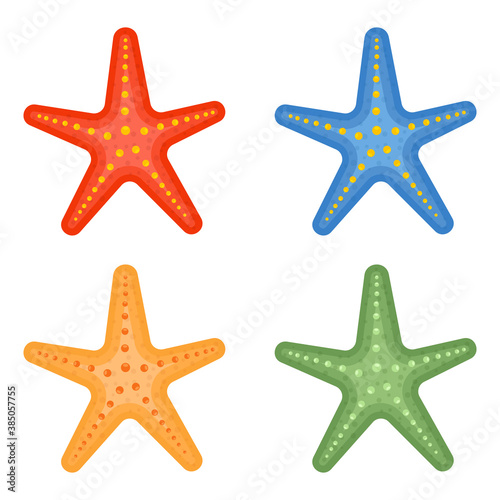 Starfish pack vector design illustration isolated on white background 