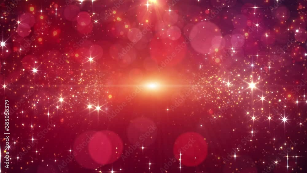  red bokeh particles festive video backdrop