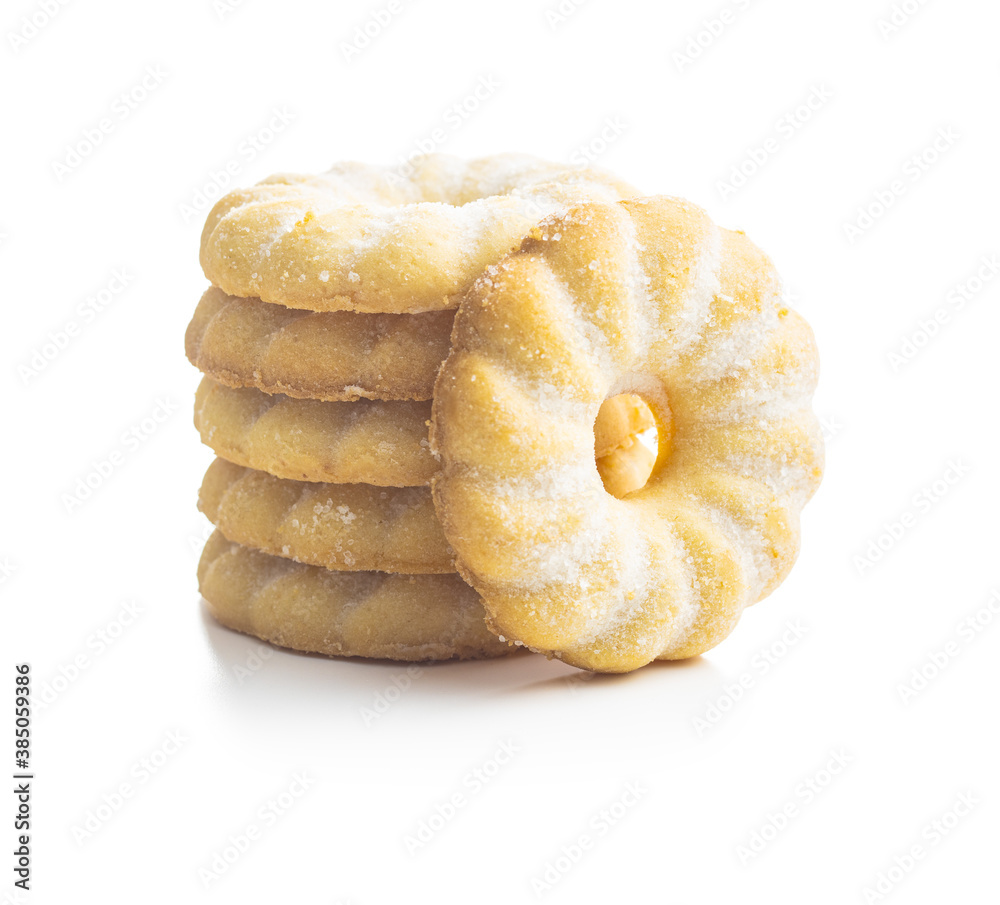 Sweet rings cookies. Biscuits with vanilla flavor