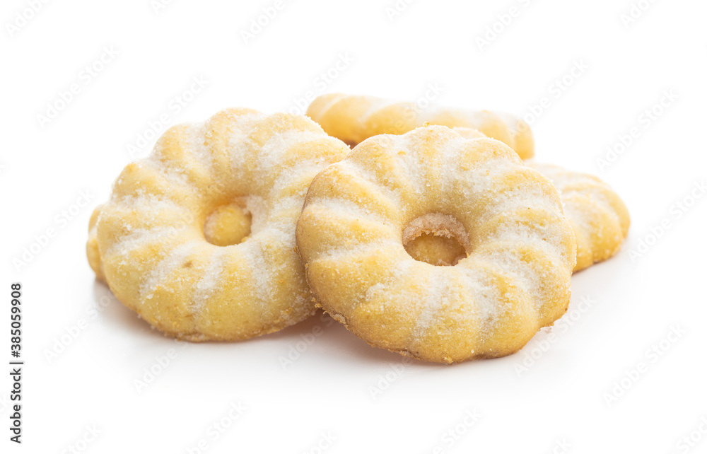 Sweet rings cookies. Biscuits with vanilla flavor