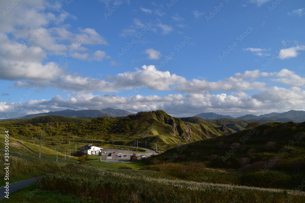 The view of Shakotan in Hokkaido, Japan The view of Shakotan in Hokkaido, Japan