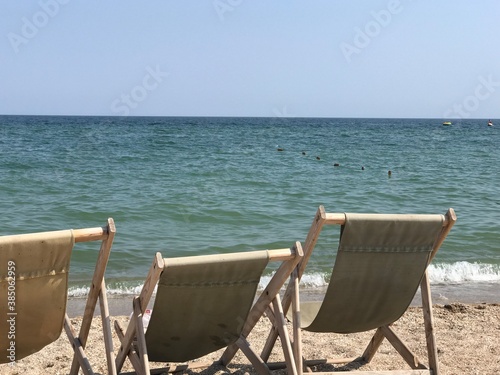 chairs on the beach © Dmitriy