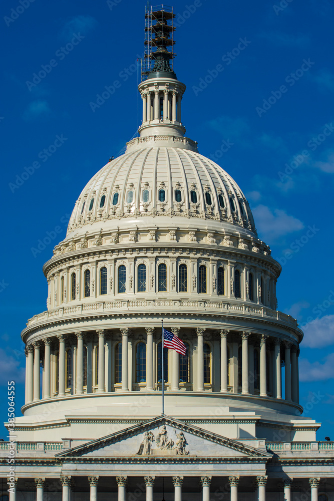 Obraz premium The United States Capitol or the Capitol Building, is the venue of the United States Congress meeting