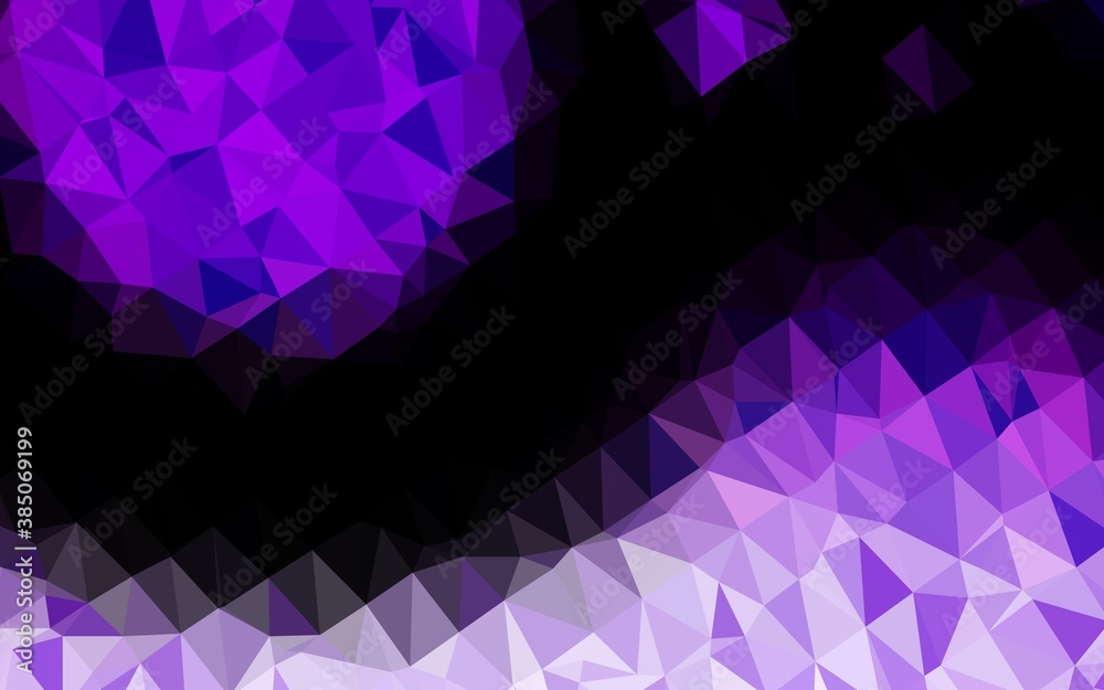 Obraz premium Light Purple vector blurry triangle pattern.