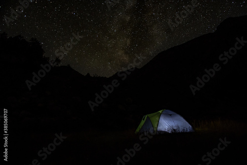 Camping under the stars on Mt. Treskavica, near Sarajevo in Bosnia and Herzegovina. 