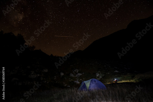 Camping under the stars on Mt. Treskavica, near Sarajevo in Bosnia and Herzegovina. 