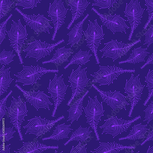 Spidery Peacock Feathers purple