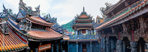Photos TAIWAN, NEW TAIPEI - 7th Oct 2019, SanXia Temple, the architecture of taoism bui