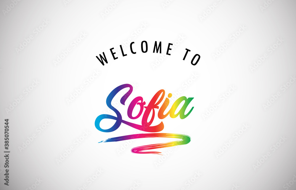 Sofia Welcome To Message in Beautiful and HandWritten Vibrant Modern Gradients Vector Illustration. Sofia Welcome To Message in Beautiful and HandWritten Vibrant Modern Gradients Vector Illustration.