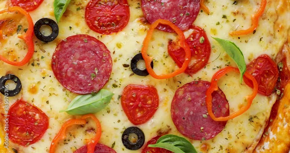 Pizza peperoni. Top view Pizza peperoni. Top view