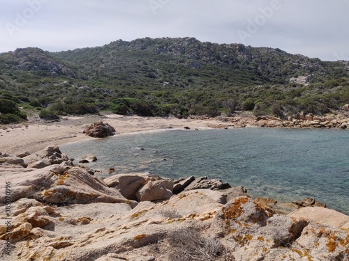 beach and rocks in island