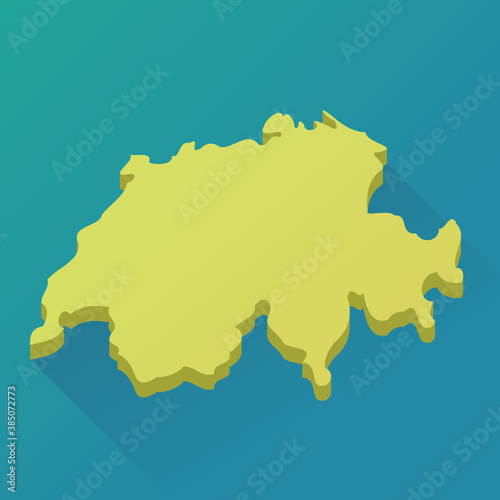 Carte de la Suisse (flat design)