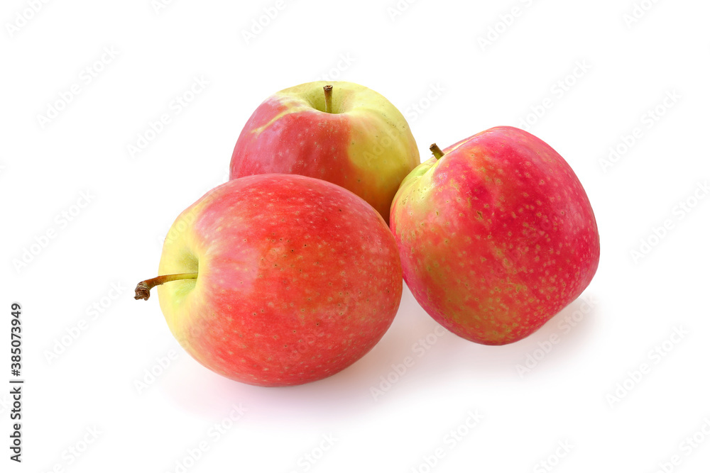 Three tasty red apples isolated on white Three tasty red apples isolated on white